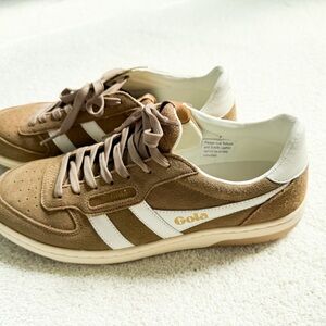 Gola Women’s Hawk Suede Brown and White Sneakers